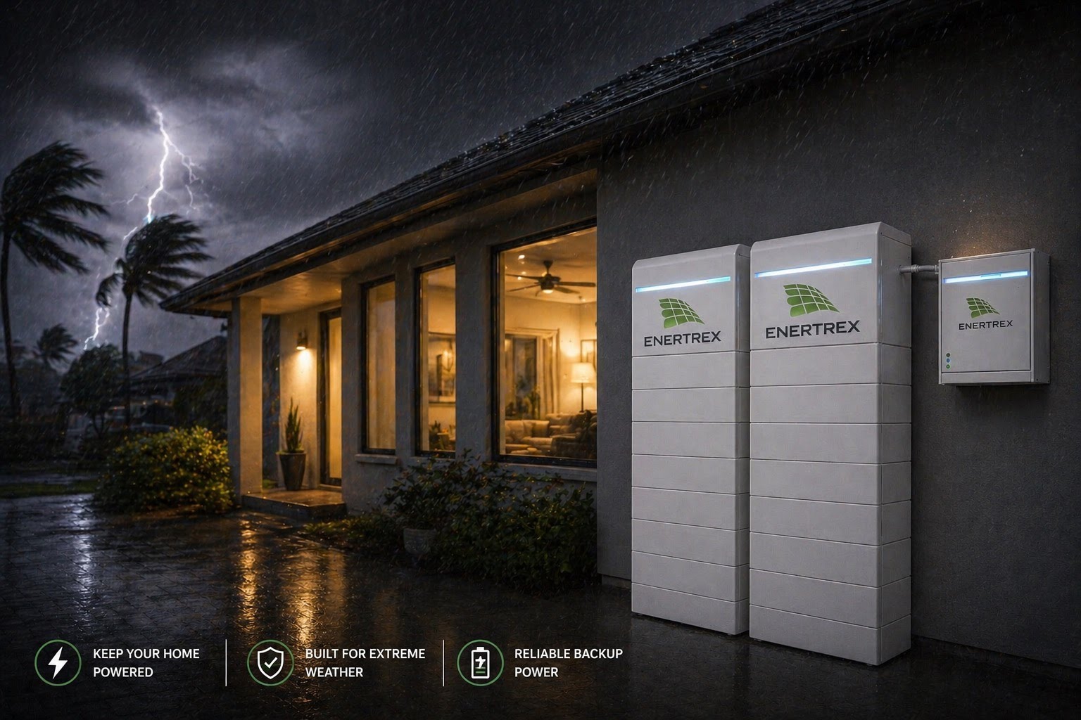 Storm approaching a protected home